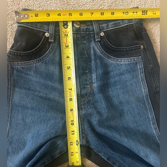 Veronica Beard Jeans Taylor WideLeg High Rise 2 Tone Blue Moon 26 ALTERED TO 24 - Picture 8 of 15